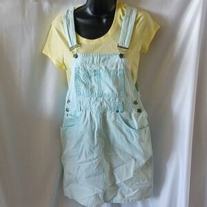 Squeeze Acid washed overalls, light wash, coverall skirt M